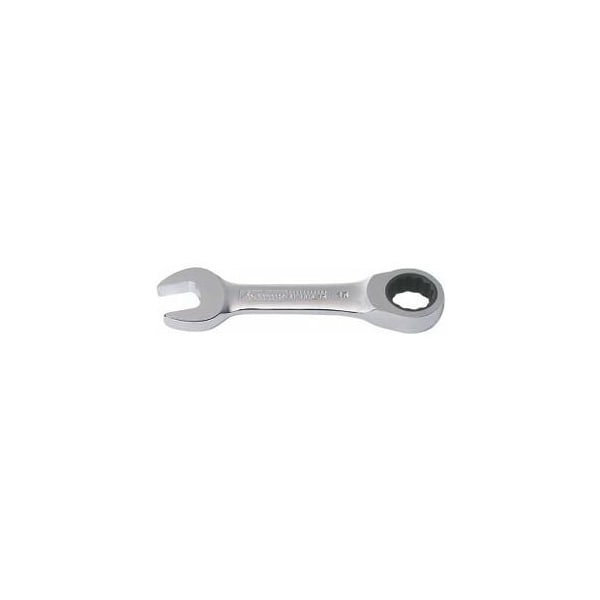 Garant Stubby Open End Wrench / Ratcheting Wrench, 72 Teeth, 15 mm - 614816 15