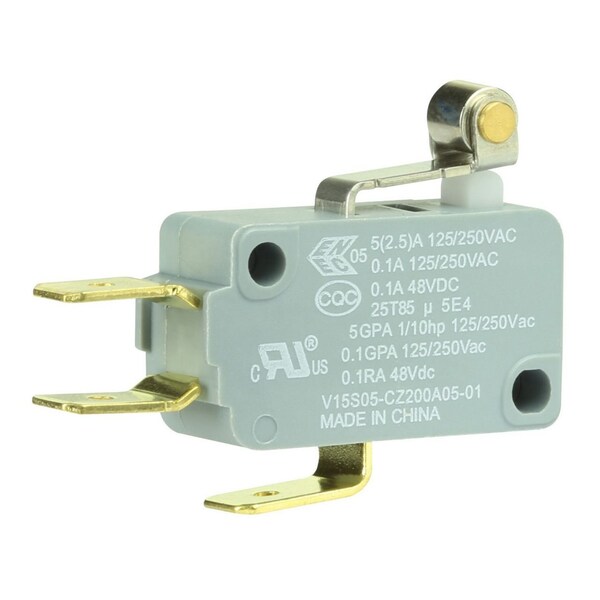 Interruptor de límite de acción rápida/actuación momentánea Honeywell, Spdt, Terminal de conexión rápida, actuador de palanca recta larga - V15H22-CZ100A03
