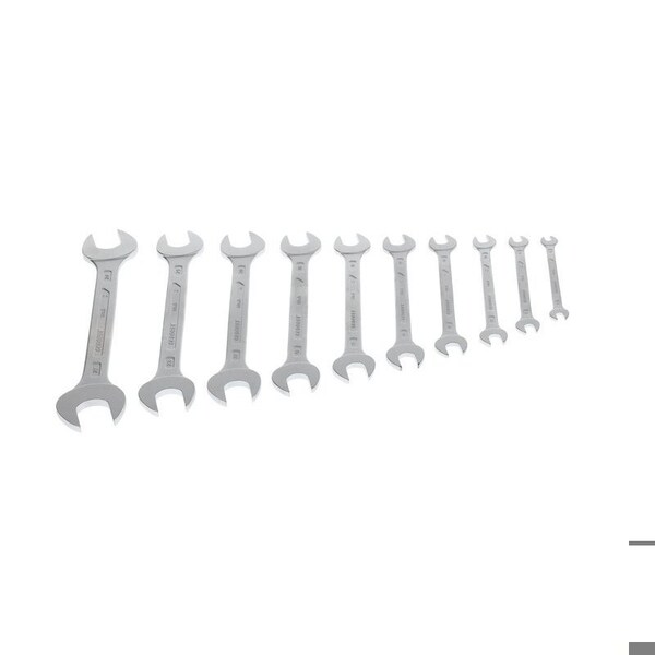 Gedore Wrnch Set, Double Open End, 10 pcs., 6-27mm - 6-10