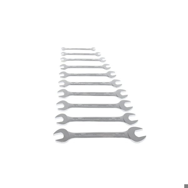 Gedore Wrnch Set, Double Open End, 10 pcs., 6-27mm - 6-10