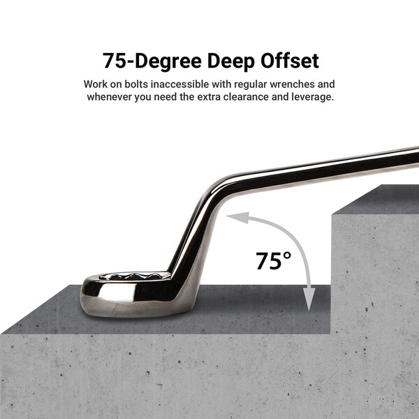 Capri Tools 9/16 x 5/8 in. 75-Degree Deep Offset Double Box End Wrench - CP11950-91658