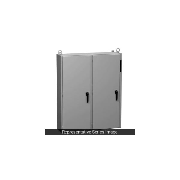 Hammond Steel Electrical Enclosures, 60.13 in H, 12.13 in D, 62 in W, NEMA 12, Lift Off Hinged - 2UD606212FTC