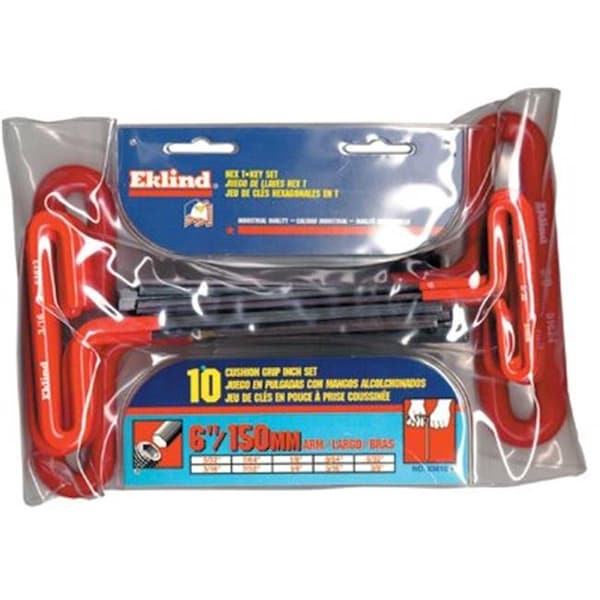 Eklind Eklind Tool 269-53610 3-32 Inch - 3-8 Inch T-Handle Hex Kit W-Pouch 10 - 269-53610