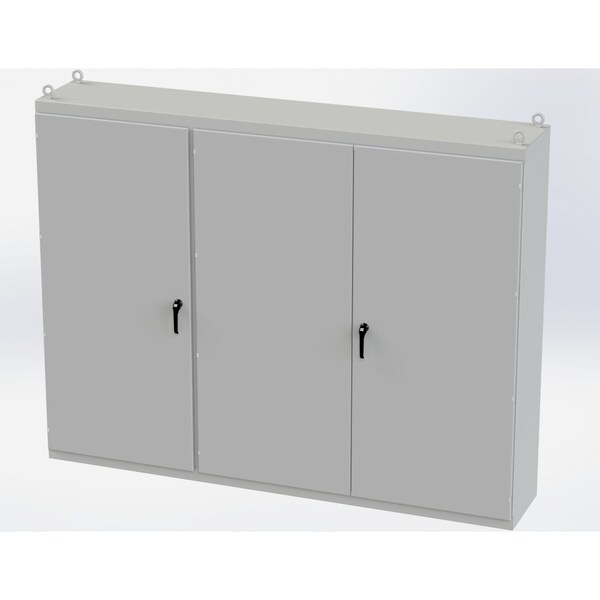 Saginaw Control & Engineering Carbon Steel Electrical Enclosures, 86 in H, 20 in D, 112 in W, NEMA 3R, 12, 13, Hinged - SCE-86M3E20
