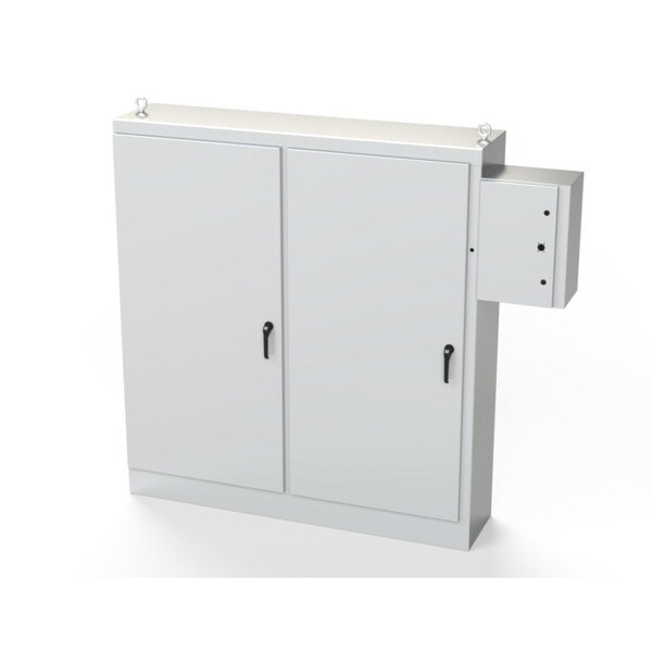 Saginaw Control & Engineering Carbon Steel Electrical Enclosures, 84 in H, 18 in D, 77-3/4 in W, NEMA 3R, 4, 12, 13, Hinged - SCE-84XR7818G