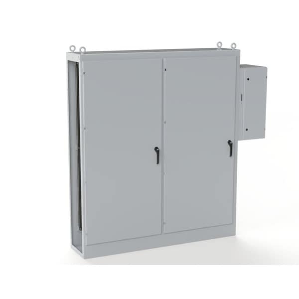 Saginaw Control & Engineering Carbon Steel Electrical Enclosures, 90 in H, 18 in D, 78-3/4 in W, NEMA 3R, 12, 13, Hinged - SCE-90XDR2D18G