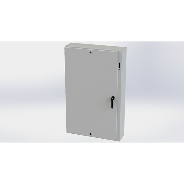 Saginaw Control & Engineering Carbon Steel Electrical Enclosures, 60 in H, 10 in D, 37.38 in W, NEMA 3R, 4, 12, 13, Hinged - SCE-60XEL3710LPLG