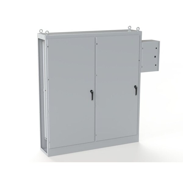 Saginaw Control & Engineering Carbon Steel Electrical Enclosures, 90 in H, 18 in D, 78-3/4 in W, NEMA 3R, 12, 13, Hinged - SCE-90XRR2D18G