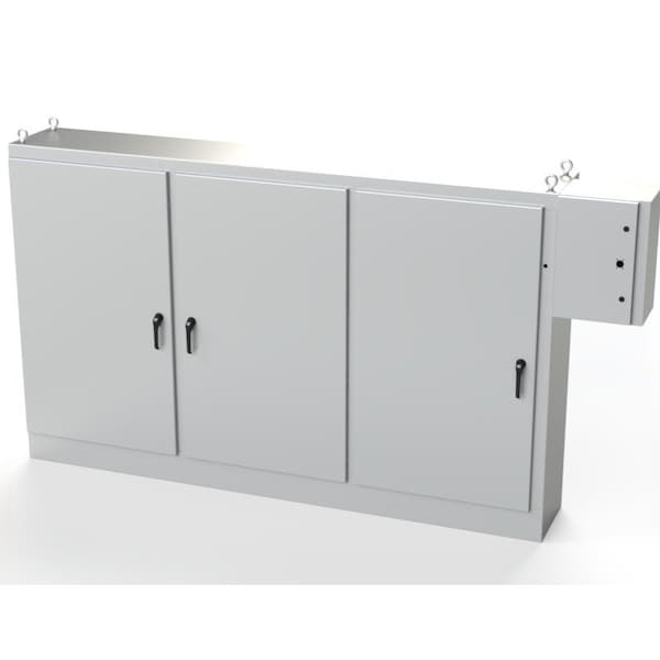 Saginaw Control & Engineering Carbon Steel Electrical Enclosures, 72 in H, 18 in D, 117-1/2 in W, NEMA 3R, 12, 13, Hinged - SCE-72XR3EW18
