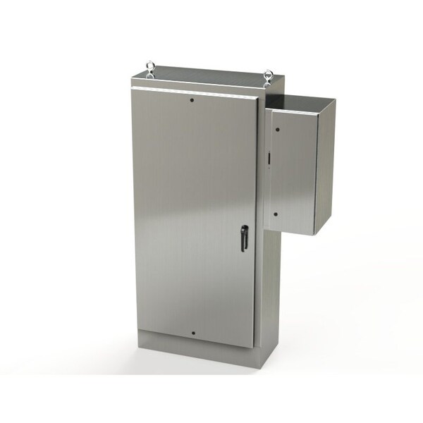 Saginaw Control & Engineering 316 Stainless Steel Electrical Enclosures, 84 in H, 18 in D, 39-1/2 in W, NEMA 3R, 4, 4X, 12, 13 - SCE-84XD4018SS6