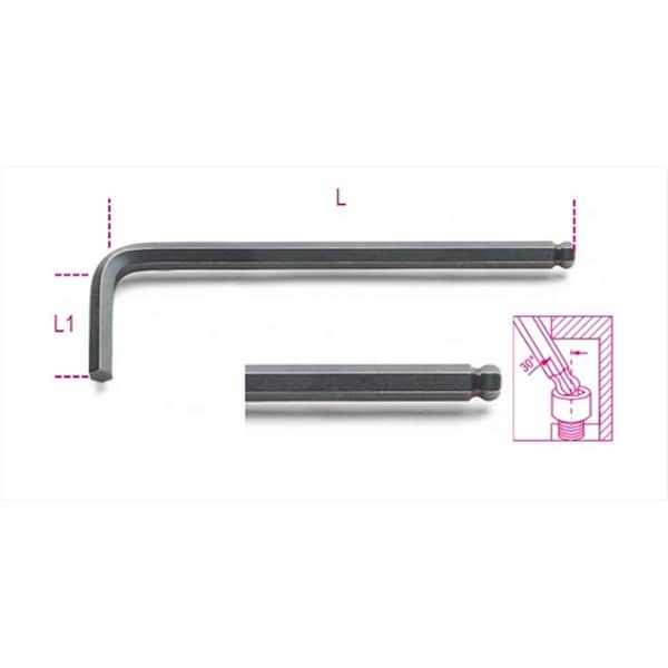 Gizmo 96BP 2-5 mm. Burnished Ball Head Hexagon Key Wrenches - GI3693475