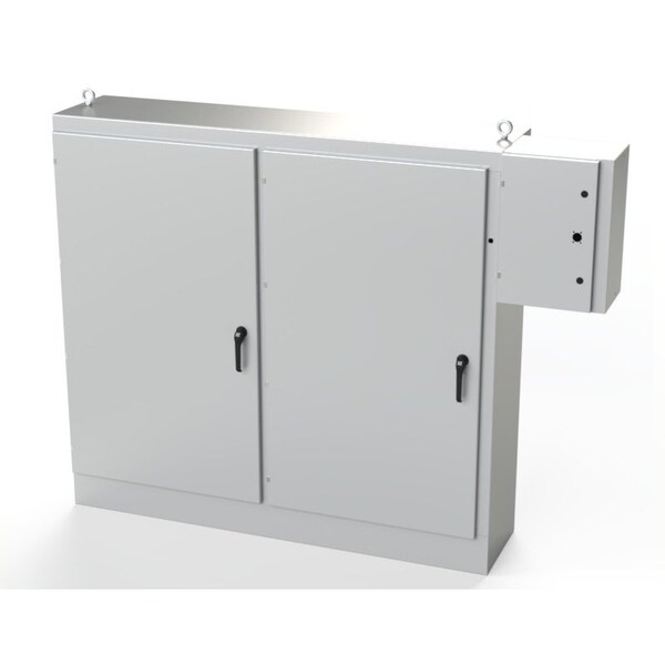 Saginaw Control & Engineering Carbon Steel Electrical Enclosures, 72 in H, 18 in D, 77-3/4 in W, NEMA 3R, 4, 12, 13, Hinged - SCE-72XR7818G