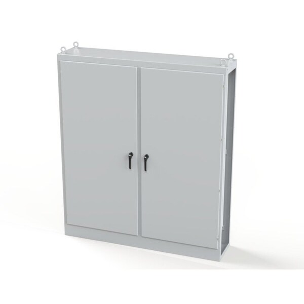 Saginaw Control & Engineering Carbon Steel Electrical Enclosures, 90 in H, 18 in D, 78-3/4 in W, NEMA 3R, 12, 13, Hinged - SCE-90XML2D18G