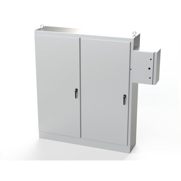 Saginaw Control & Engineering Carbon Steel Electrical Enclosures, 90 in H, 18 in D, 77-3/4 in W, NEMA 3R, 4, 12, 13, Hinged - SCE-90XR7818