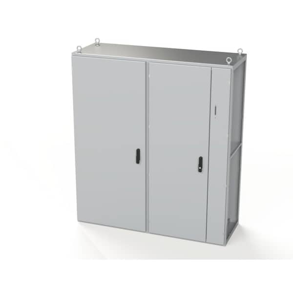 Saginaw Control & Engineering Carbon Steel Electrical Enclosures, 70.87 in H, 22 in D, 62.99 in W, NEMA 3R, 12, 13, Hinged - SCE-TD181606LG