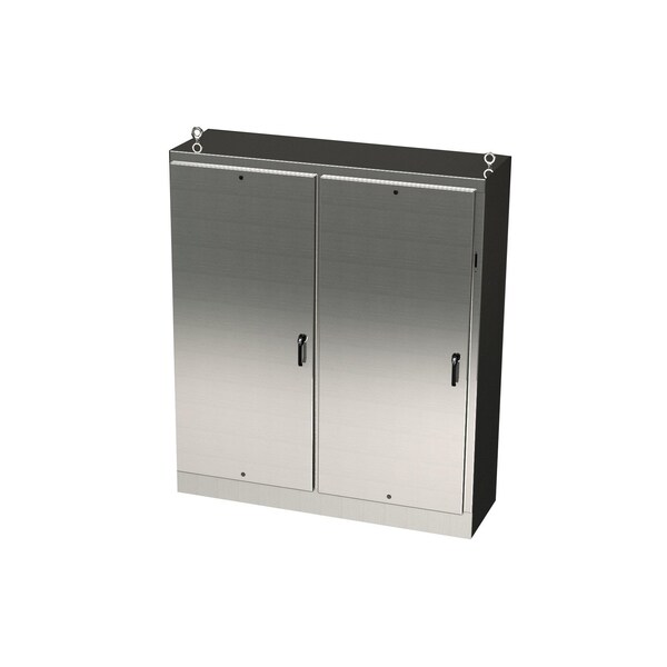 Saginaw Control & Engineering 316 Stainless Steel Electrical Enclosures, 72 in H, 18 in D, 53-3/4 in W, NEMA 3R, 4, 4X, 12, 13 - SCE-72XM5418SS6