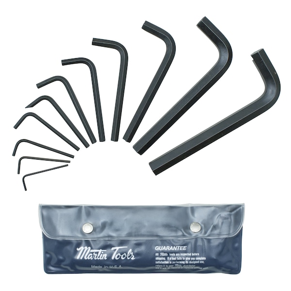 Martin Tools Sprocket & Gear HEX KEY SET 11 PC SHORT ARM - MT11SA