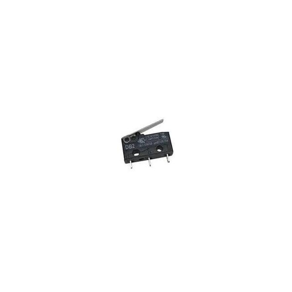 Interruptor de límite de acción rápida de Zf Electronics, Spdt, Momentáneo, 0.1A, 80Vdc, 6mm, Terminal de soldadura, Palanca recta corta - DB2C-A1LB.