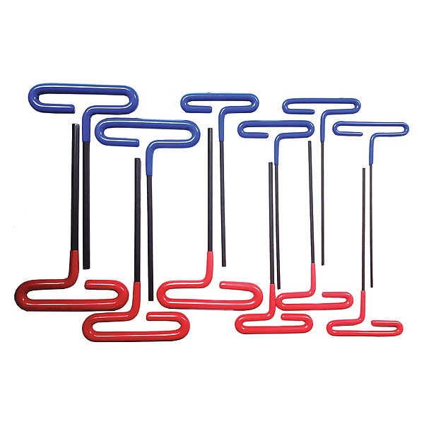 Westward 12 Piece Metric/SAE T-Shape Hex Key Set, 493L32 - 493L32