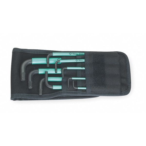 Wera 9 Piece Imperial L-Shape Hex Key Set, 05022721001 - 05022721001