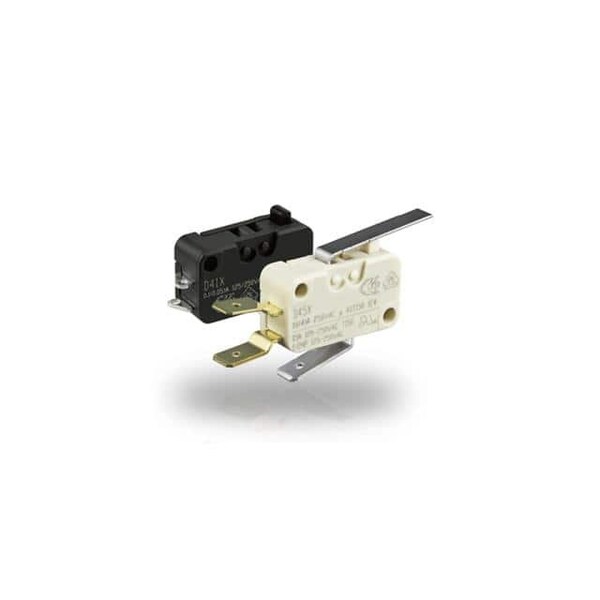 Interruptor de límite de acción rápida de Zf Electronics, SPDT, Encendido-(Encendido), Momentáneo, 5.4102mm, Terminal de conexión rápida, Recto - D449-Q1LD