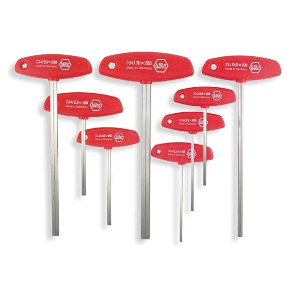 Wiha 8 Piece Metric T-Shape Hex Key Set, 33493 - 33493