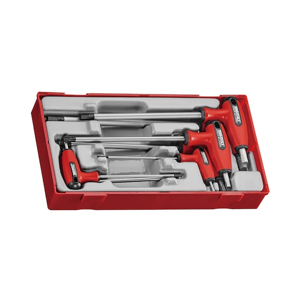 Teng Tools 7 Piece Metric T Handle Hex Key Allen Wrench Driver Set - TTHEX7S