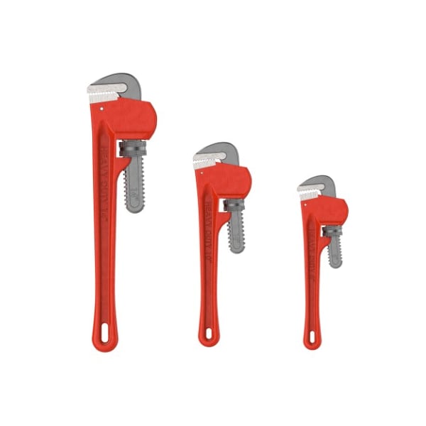 Fleming Supply Plumbers Pipe Wrench, 3-piece 14-Inch, 10-Inch, 8-Inch Set for Home Improvement Hand Wrenches - 483788FUN