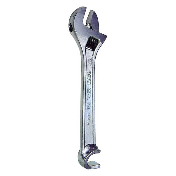 Reed Adj. Wrench, 8", 15/16" Cap., Chrome - A8VO