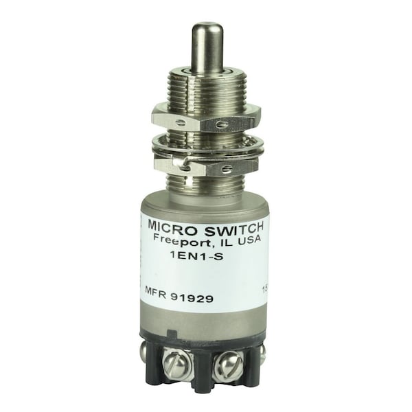 Interruptor de acción/límite Honeywell, Spdt, Momentáneo, 4A, 28Vdc, 7.37mm, Terminal de conector, Actuador de émbolo - 1EN32-R
