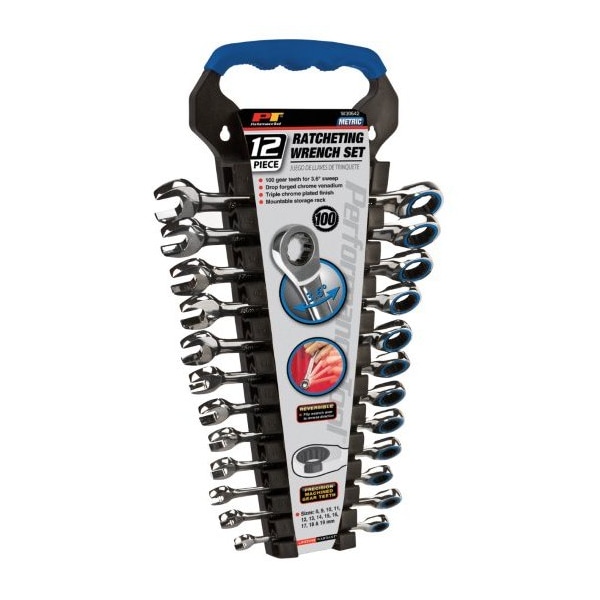Performance Tool 12-Pc Metric Ratcheting Wrench Set Wrench Set Rtch, W30642 - W30642