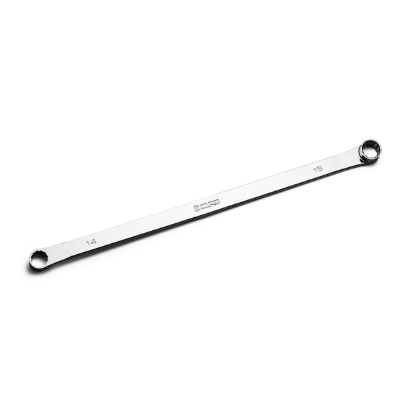 Capri Tools 14 mm x 15 mm 0-Degree Offset Extra-Long Box End Wrench - CP11800-1415