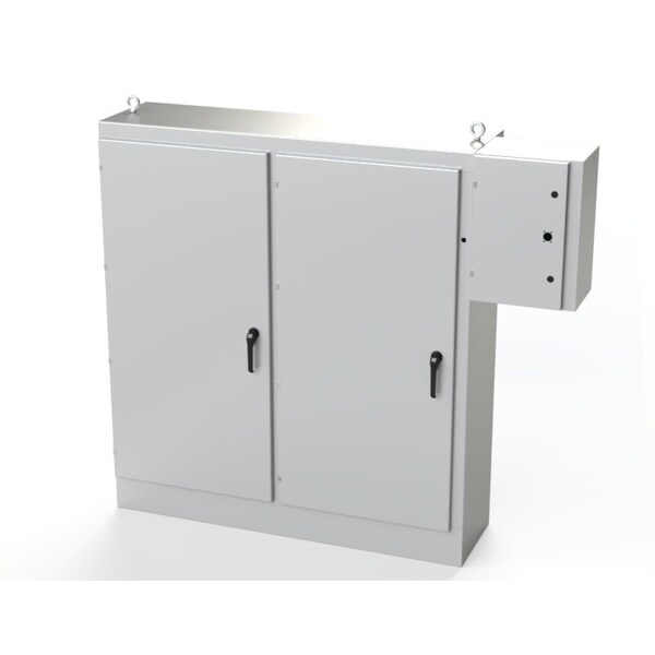 Saginaw Control & Engineering Carbon Steel Electrical Enclosures, 72 in H, 18 in D, 65-3/4 in W, NEMA 3R, 4, 12, 13, Hinged - SCE-72XR6618G