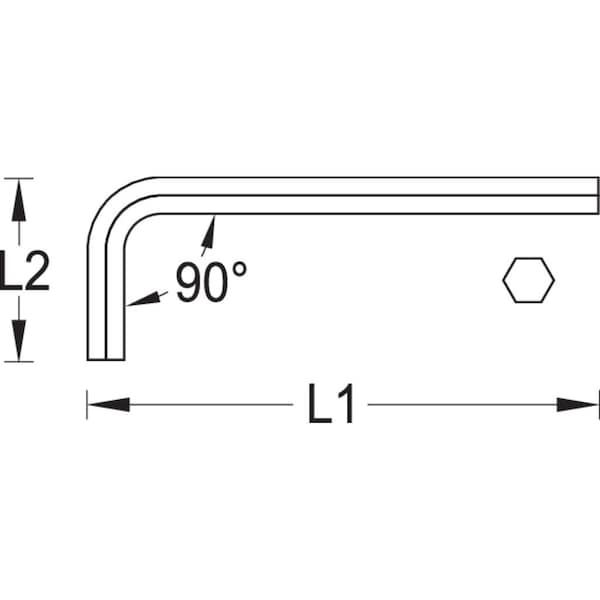 Gedore Hexagon Allen Key, Extra Long, 3mm - 42 EL 3