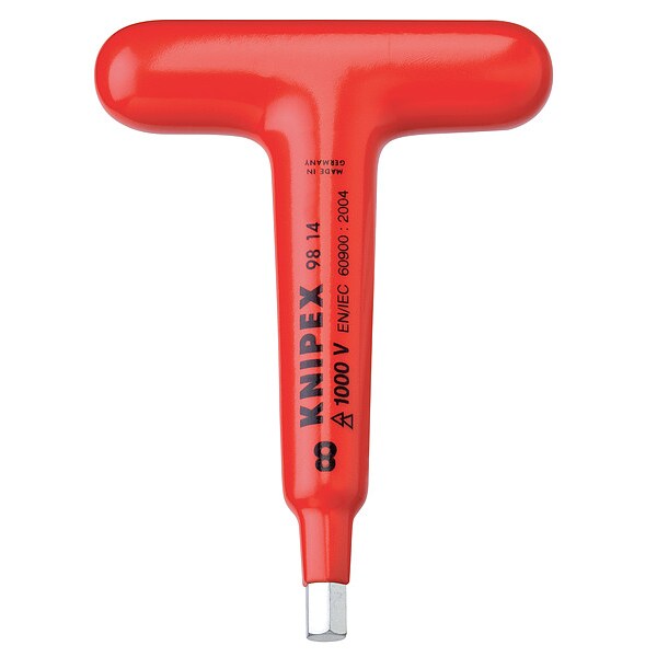 Knipex Metric Plain Hex Key, 6 mm Tip Size, 4 3/4 in Long, 3 1/2 in Short - 98 14 06