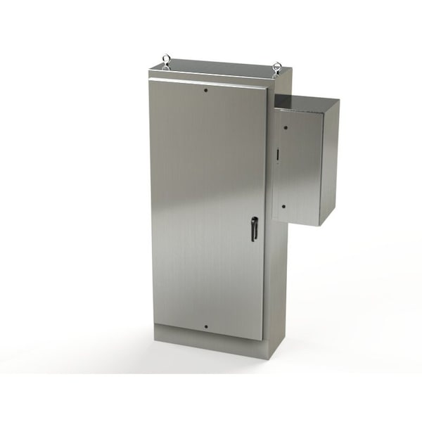 Saginaw Control & Engineering 304 Stainless Steel Electrical Enclosures, 90 in H, 18 in D, 39-1/2 in W, NEMA 3R, 4, 4X, 12, 13 - SCE-90XD4018SS