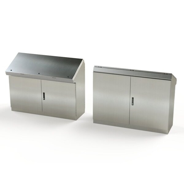 Saginaw Control & Engineering 304 Stainless Steel Electrical Enclosures, 46-1/4 in H, 18-1/2 in D, 59.88 in W, NEMA 3R, 12, 13 - SCE-466019DCSS