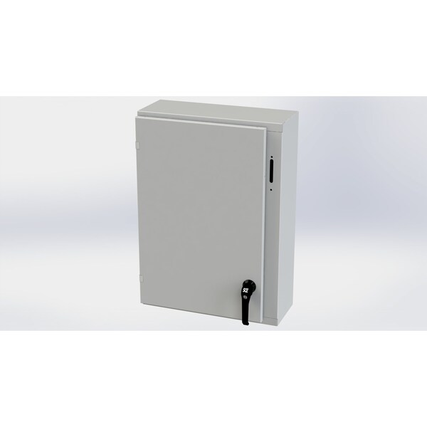 Saginaw Control & Engineering Carbon Steel Electrical Enclosures, 30 in H, 8 in D, 21.38 in W, NEMA 3R, 4, 12, 13, Hinged - SCE-30XEL2108LPLG