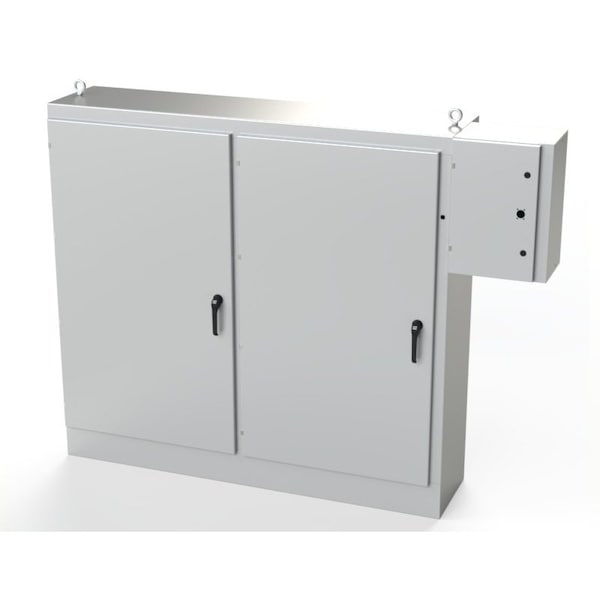 Saginaw Control & Engineering Carbon Steel Electrical Enclosures, 72 in H, 18 in D, 77-3/4 in W, NEMA 3R, 4, 12, 13, Hinged - SCE-72XR7818