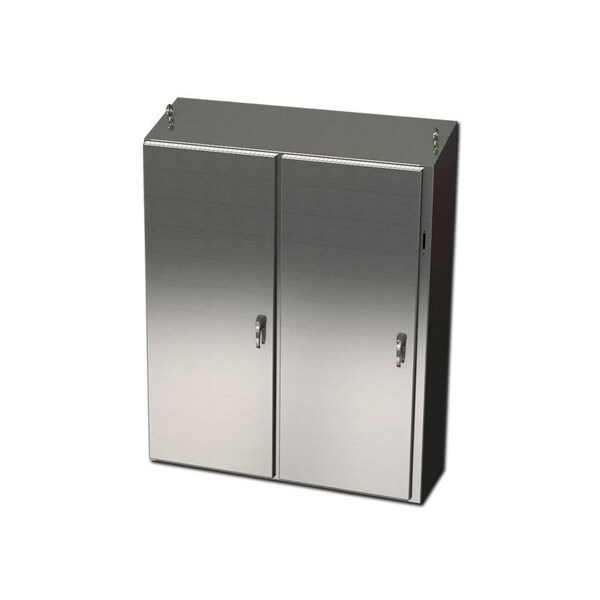 Saginaw Control & Engineering 316 Stainless Steel Electrical Enclosures, 72 in H, 24 in D, 73 in W, NEMA 3R, 4, 4X, 12, 13 - SCE-72XEL7324SS6ST