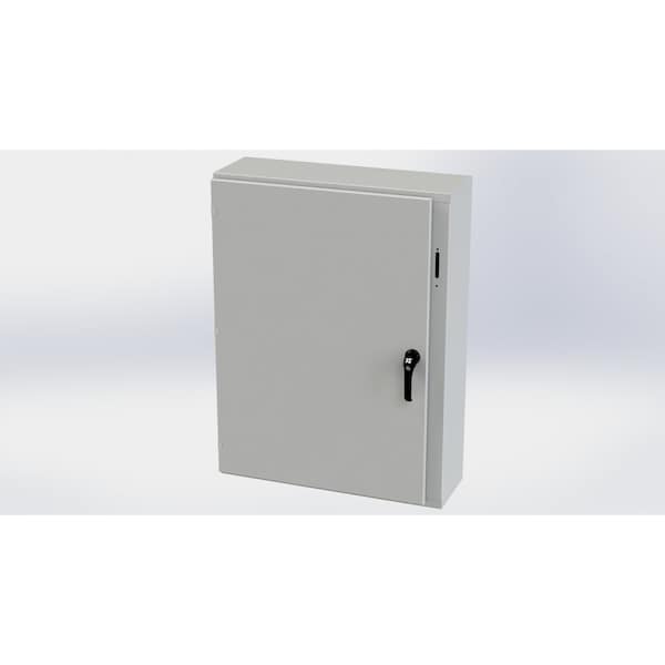 Saginaw Control & Engineering Carbon Steel Electrical Enclosures, 42 in H, 10 in D, 31.38 in W, NEMA 3R, 4, 12, 13, Hinged - SCE-42XEL3110LPLG