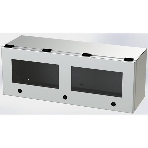 Saginaw Control & Engineering 304 Stainless Steel Electrical Enclosures, 9 in H, 8 in D, 24 in W, NEMA 3R, 4, 4X, 12, 13, Hinged - SCE-L9248ELJWSS