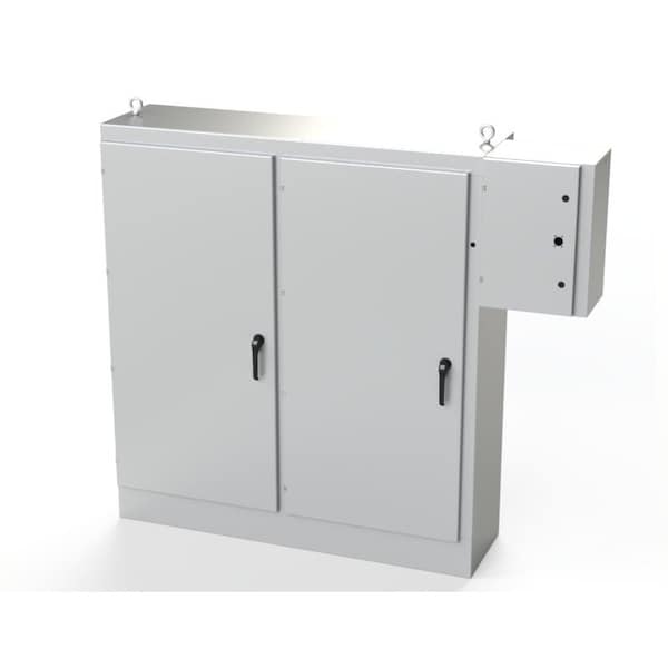 Saginaw Control & Engineering Carbon Steel Electrical Enclosures, 72 in H, 18 in D, 65-3/4 in W, NEMA 3R, 4, 12, 13, Hinged - SCE-72XR6618