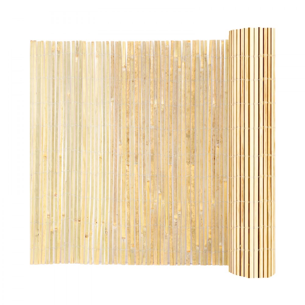 VEVOR Natural Bamboo Slat Screening Privacy Bamboo Slat Fence 6 ft H x 13 ft L - ZWLFTSZ13FT69TJS0V0