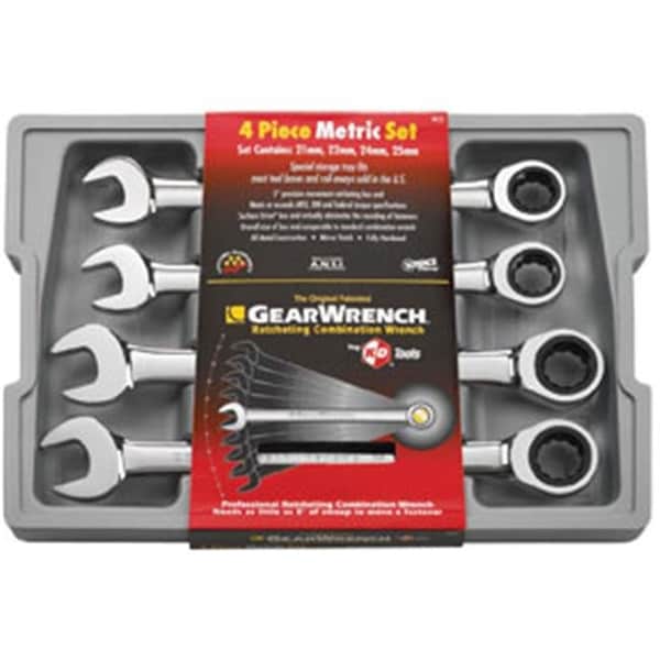Gearwrench GearWrench 9413 4 pc. Jumbo Metric Combination Ratcheting GearWrench Set - KDT-9413