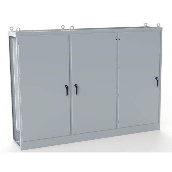 Saginaw Control & Engineering Carbon Steel Electrical Enclosures, 84 in H, 24 in D, 118 in W, NEMA 3R, 12, 13, Hinged - SCE-84XMR3D24