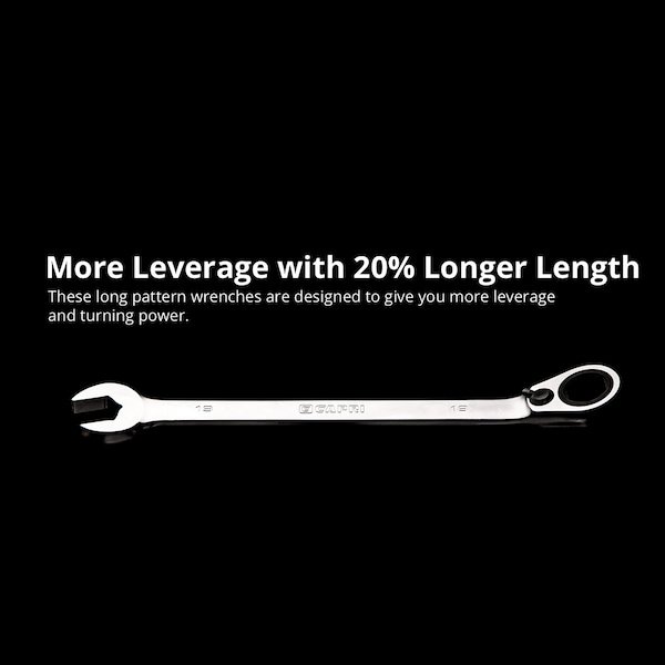Capri Tools 5/16 in 6-Point Long Pattern Reversible Ratcheting Combination Wrench - CP15052