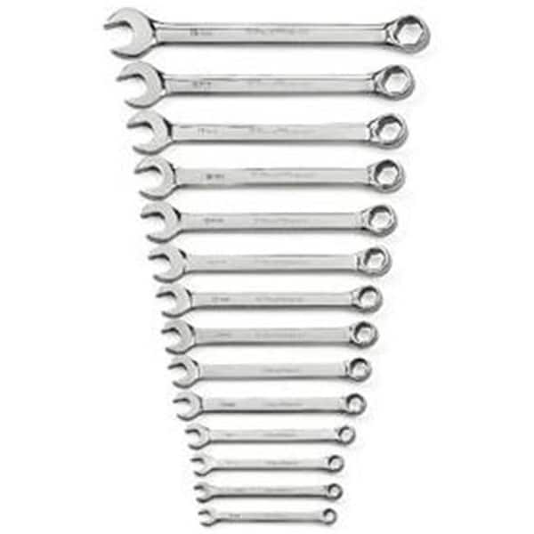 Gearwrench GearWrench 81925 14 pc. Full Polish Combination Non-Ratcheting Wrench Set;6-19 mm. Metric - KDT-81925
