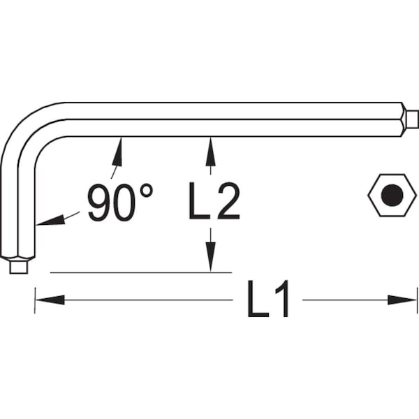 Gedore Hexagon Allen Key, 17mm - 42 Z 17