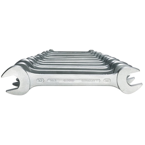 Gedore Wrench Set, Doubl Open End, 12 pcs., 6-34mm - 6-122 ISO